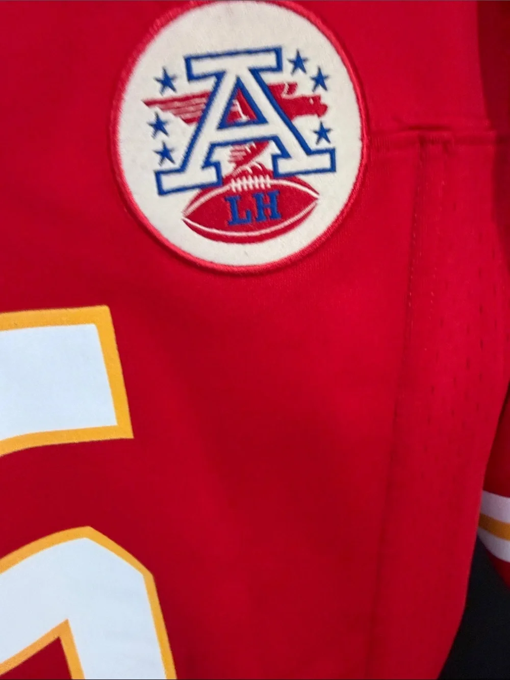 Nike Kids NFL Patrick Mahomes Red Football Jersey #15 with White & Gold Accents!